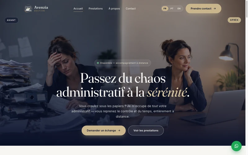 Site Avenzia Gestion par MedAgency
