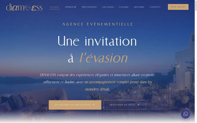 Site web DIAM ESS par MedAgency