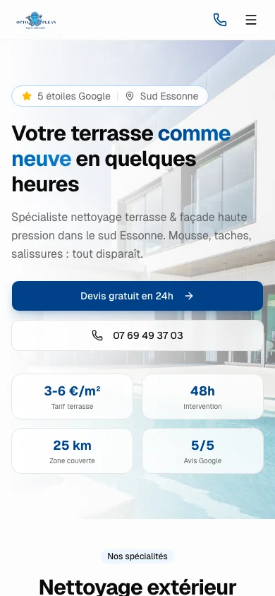 Site mobile Octoclean