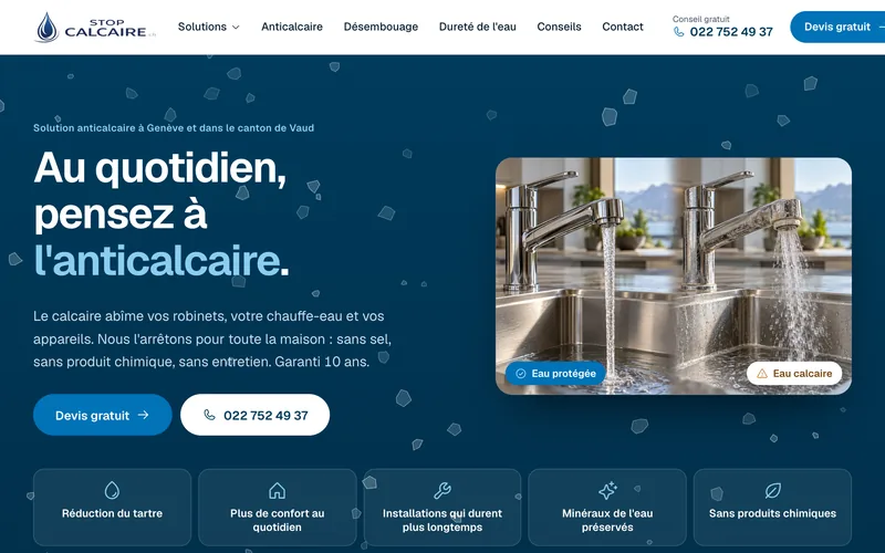 Site Stopcalcaire, création MedAgency