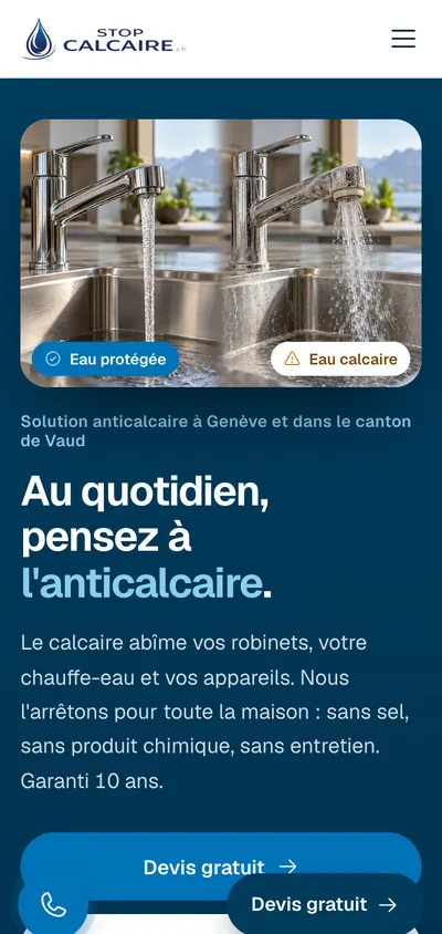 Site mobile Stopcalcaire
