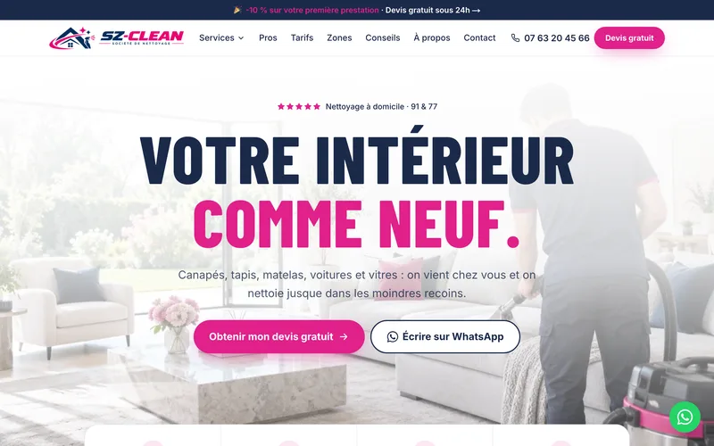 Site SZ-Clean par MedAgency