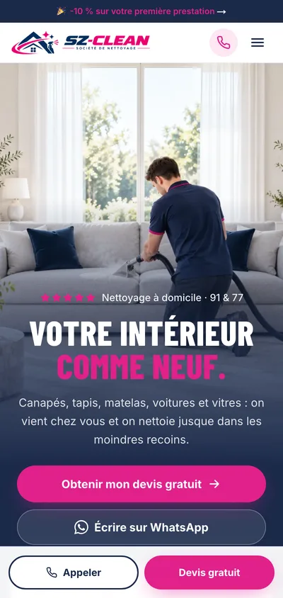 Site mobile SZ-Clean