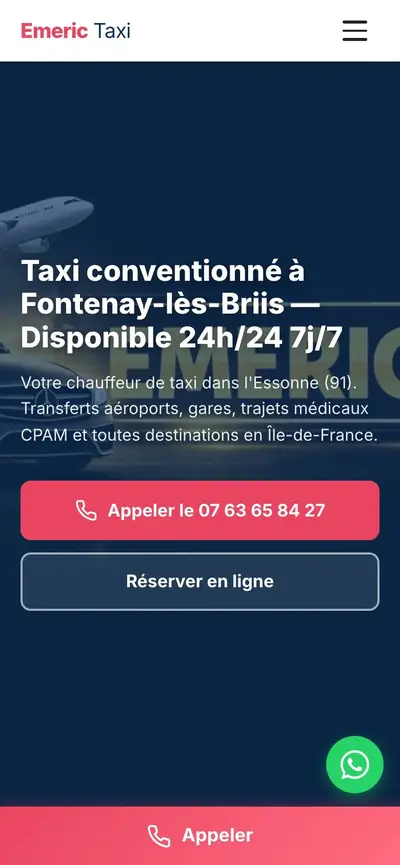 Site mobile Emeric Taxi