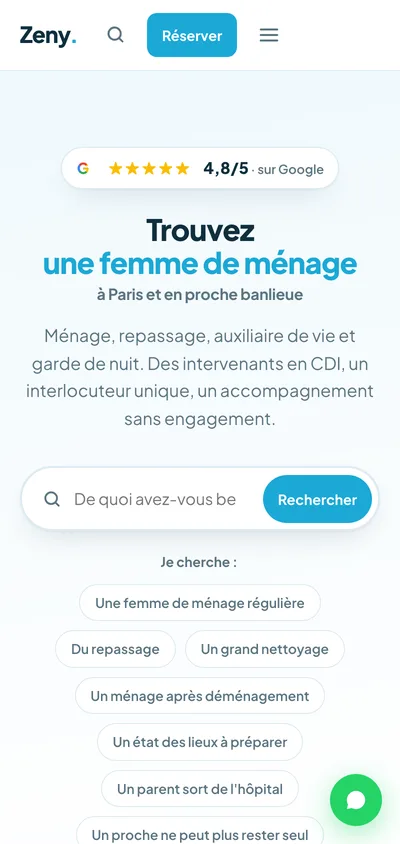 Site mobile Zeny
